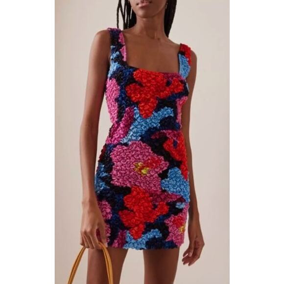 Mara Hoffman +‎ Net Sustain Laura Printed Popcorn Mini Dress Pink Size Small - Picture 14 of 16